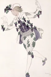 Costume design for the Pageboy of the Fairy Lilac, from Sleeping Beauty